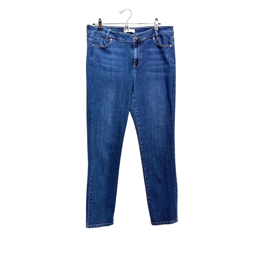 J. Jill jeans Weekender straight leg blue denim stretch classic 5 pocket Sz 12